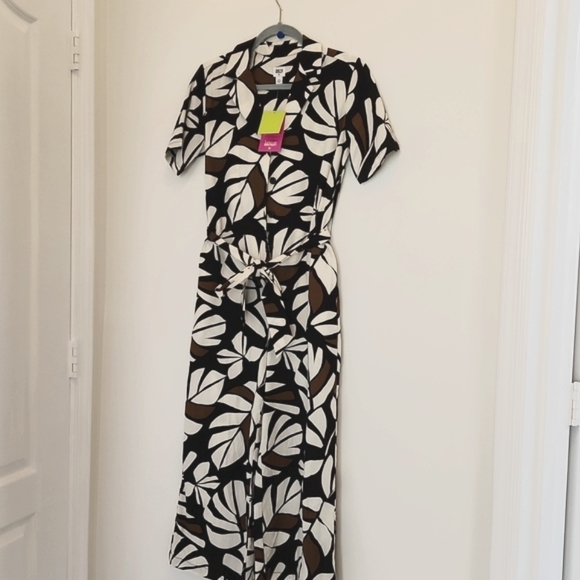 TABITHA BROWN WIDELEG JUMPSUIT ANIMAL PRINT SIZE XS/S - Picture 1 of 5